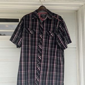 ECKO UNLTD authentic classic XL black/Red plaid shirt